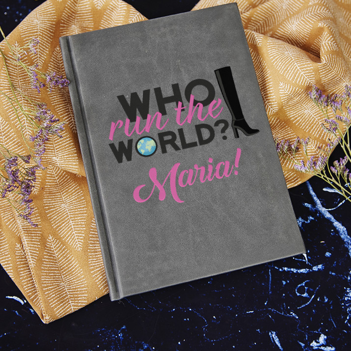 Who run the world - notatnik A5 z nadrukiem